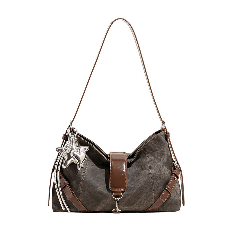Sense Niche Stitching Western Style Large Tote Bags