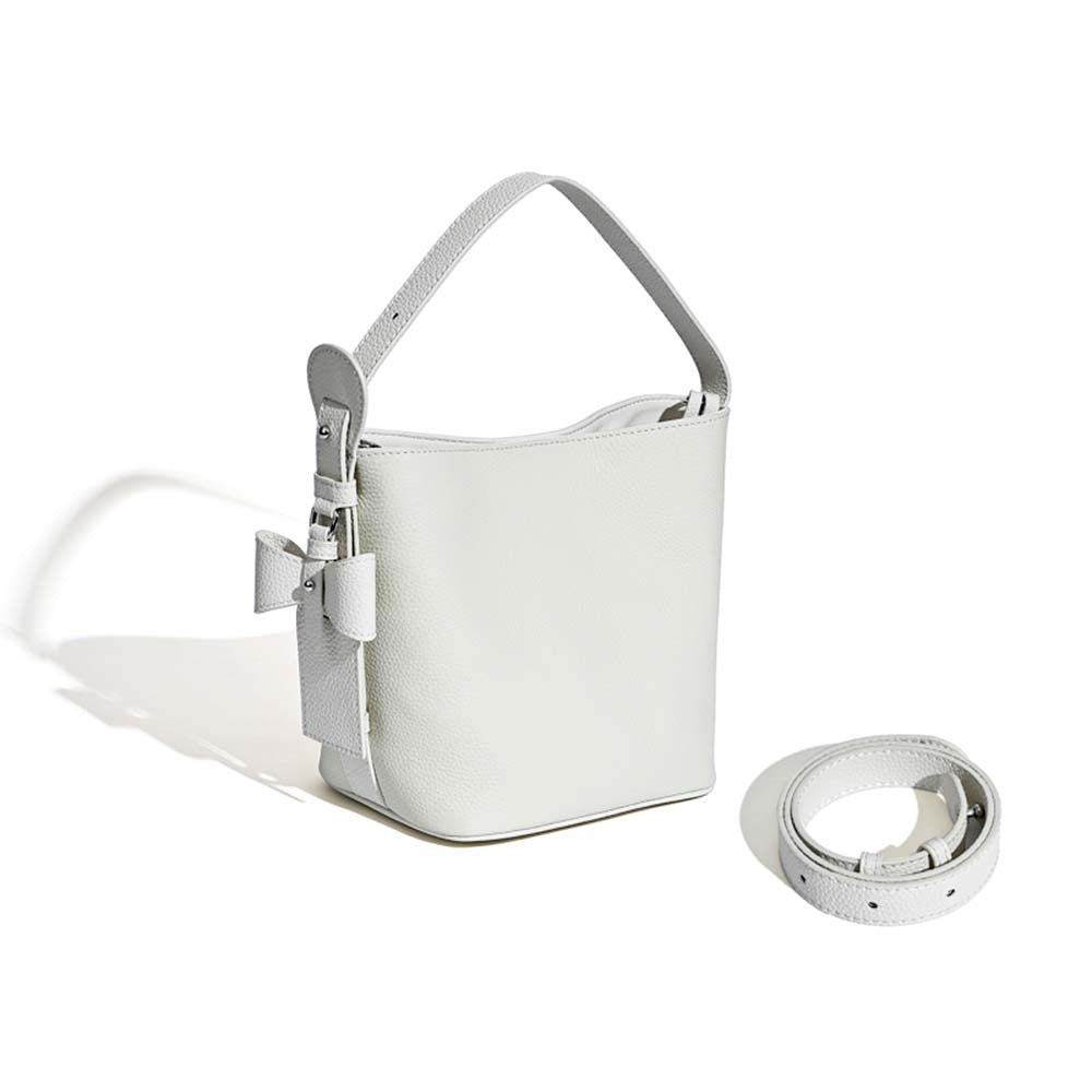 Women's Top Layer Cowhide Good-looking Bow Simple Bags