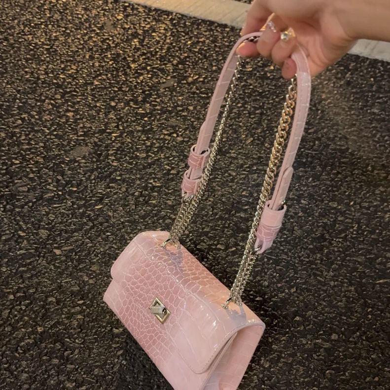 Korean Style Sweet Crocodile Pattern High Sense Autumn Mobile Phone Bag