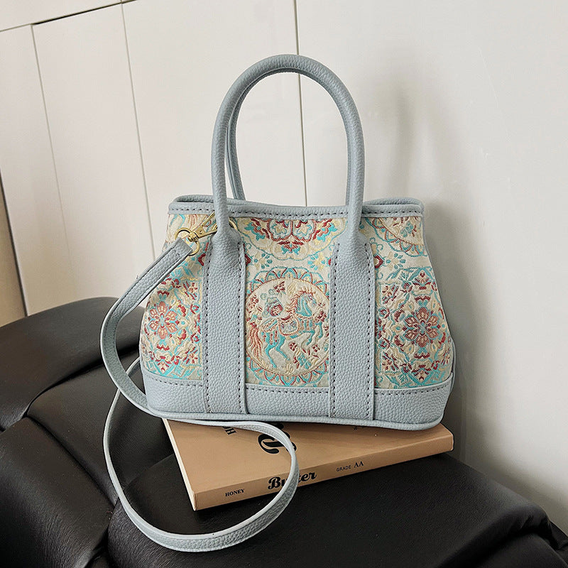 Handmade Self-made Cloth Material Chinese Style Embroidery Tote Bags