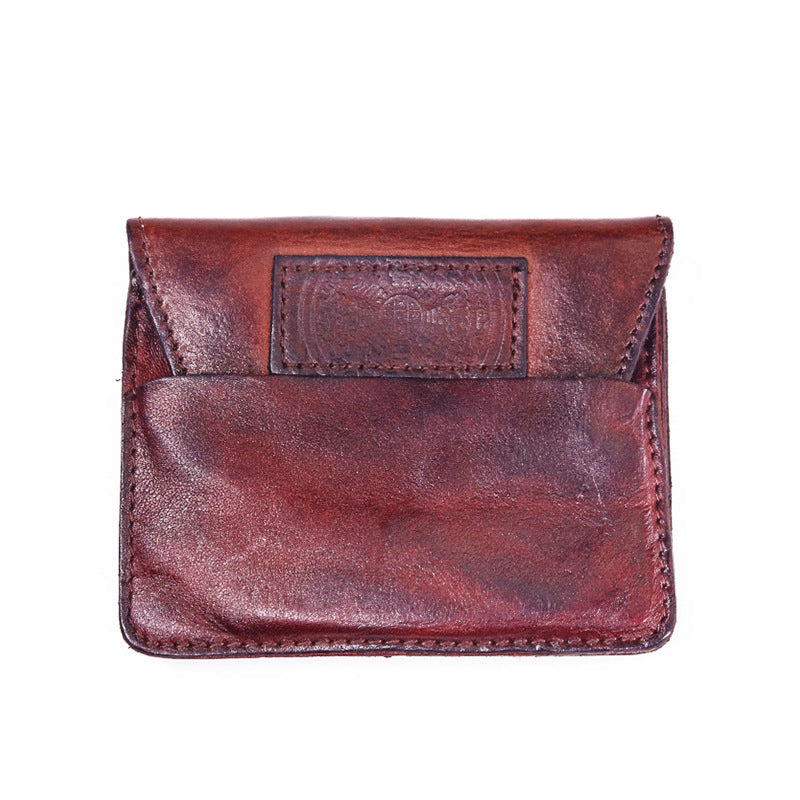 Distressed Style Washed First Layer Vegetable Tanning Card Holder