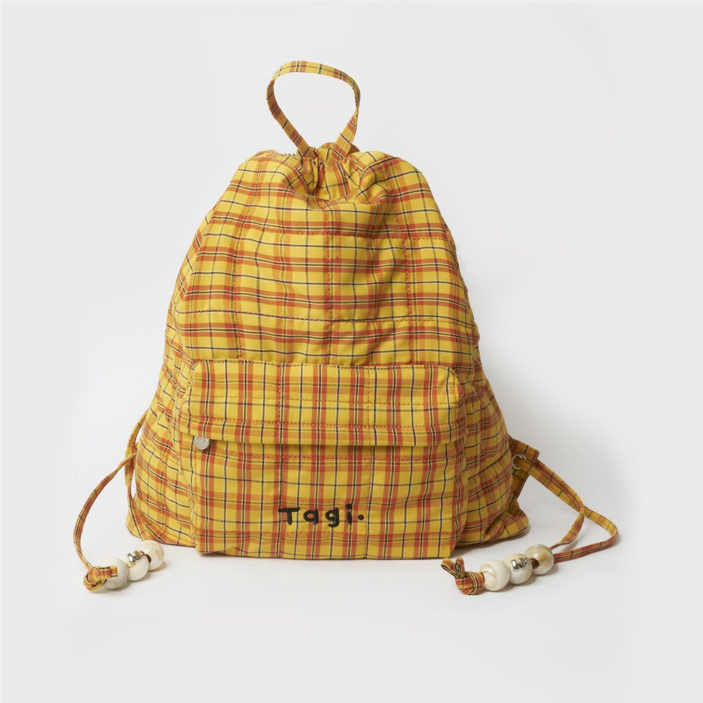 Pearl Acrylic Beaded Cute Drawstring Large Backpacks