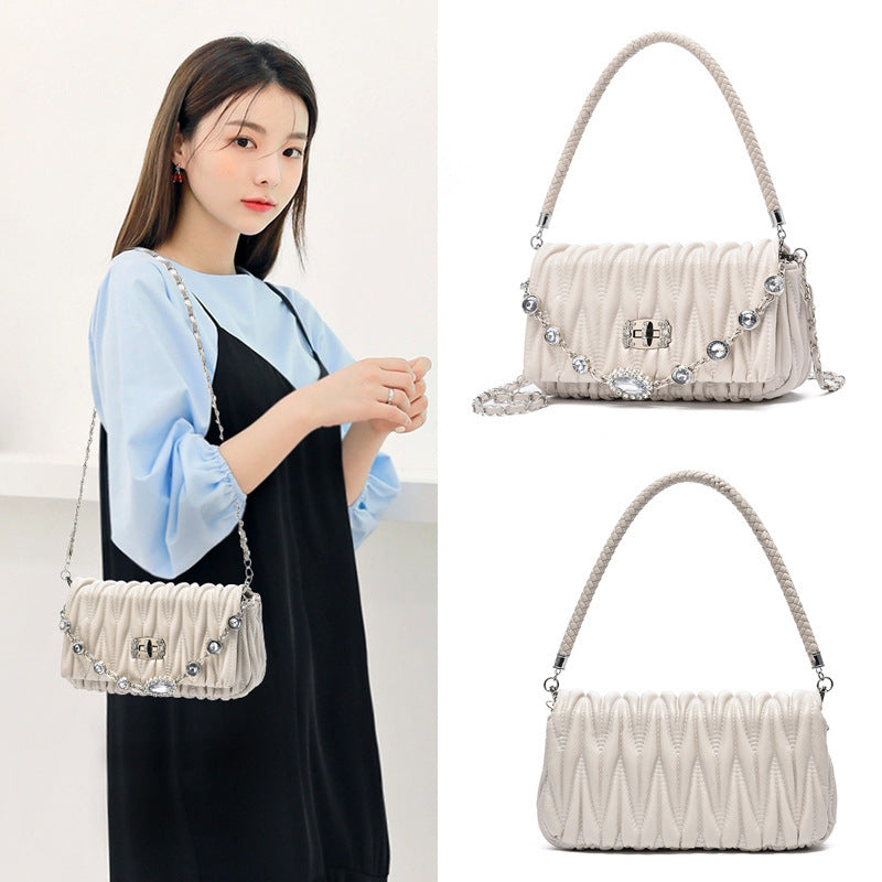 Women's French Minority Pearl Fashionable Underarm High-grade Versatile Women's Messenger Bag