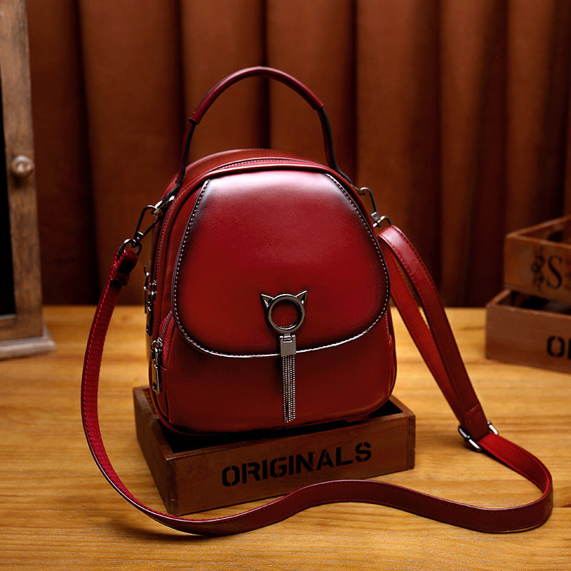 Creative Women's Genuine Leather Fashionable Soft Women's Backpack