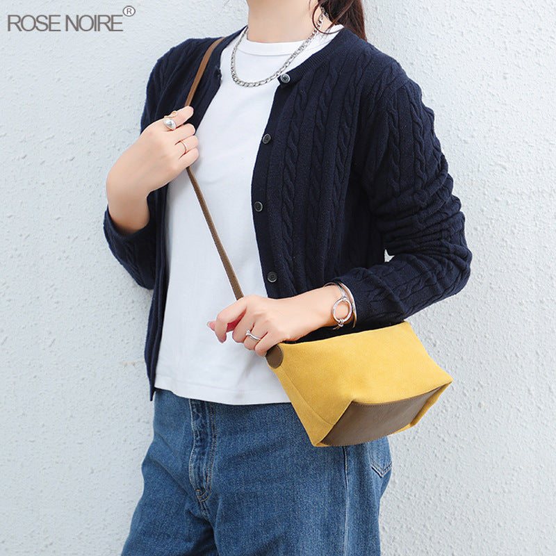 Suede Simple Underarm Dumpling Dull Polish Handbags
