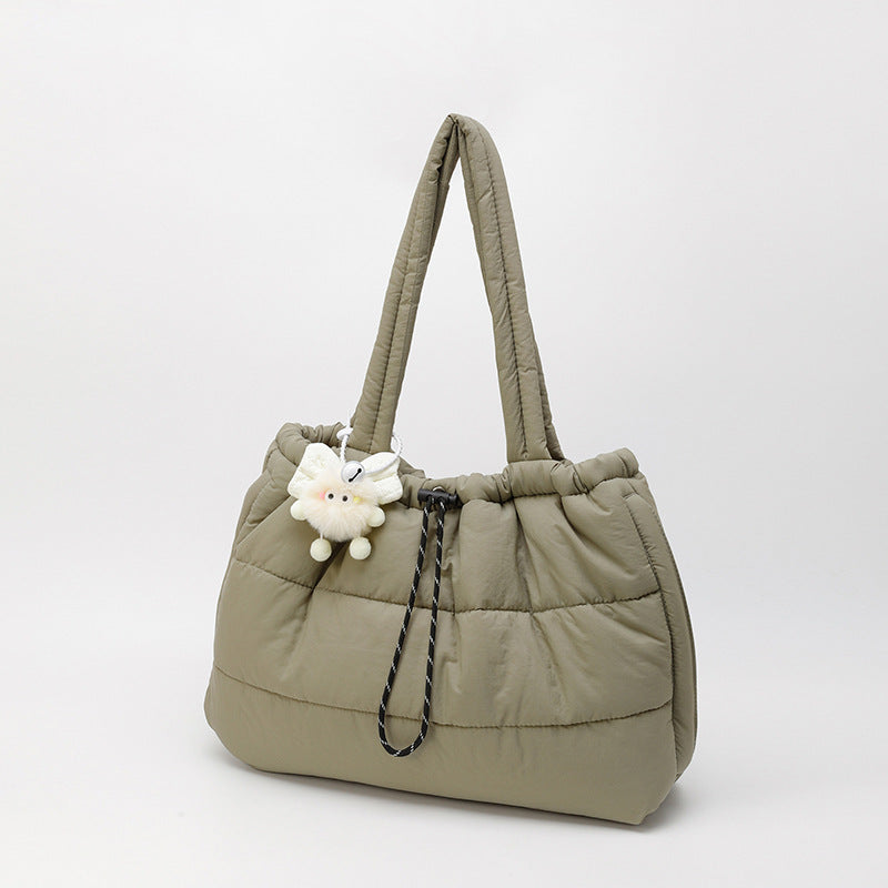 Women's Down Large Capacity Quilted Versatile Underarm Trendy Cotton Women's Shoulder Bag