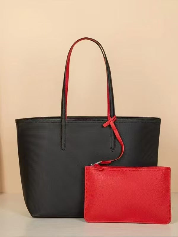 French Crocodile Double-sided Shopping Trendy Design Tote Bag