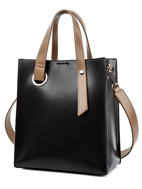 Women's Hand Fashion Simple Contrast Color Commute Women's Handbag