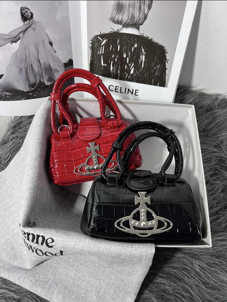Version Dowager Waste Saturn Portable Chain Mini Crocodile Pattern Bags