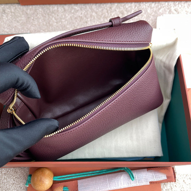 Italian Lunch Box Fashion Portable Litchi Women's Messenger Bag
