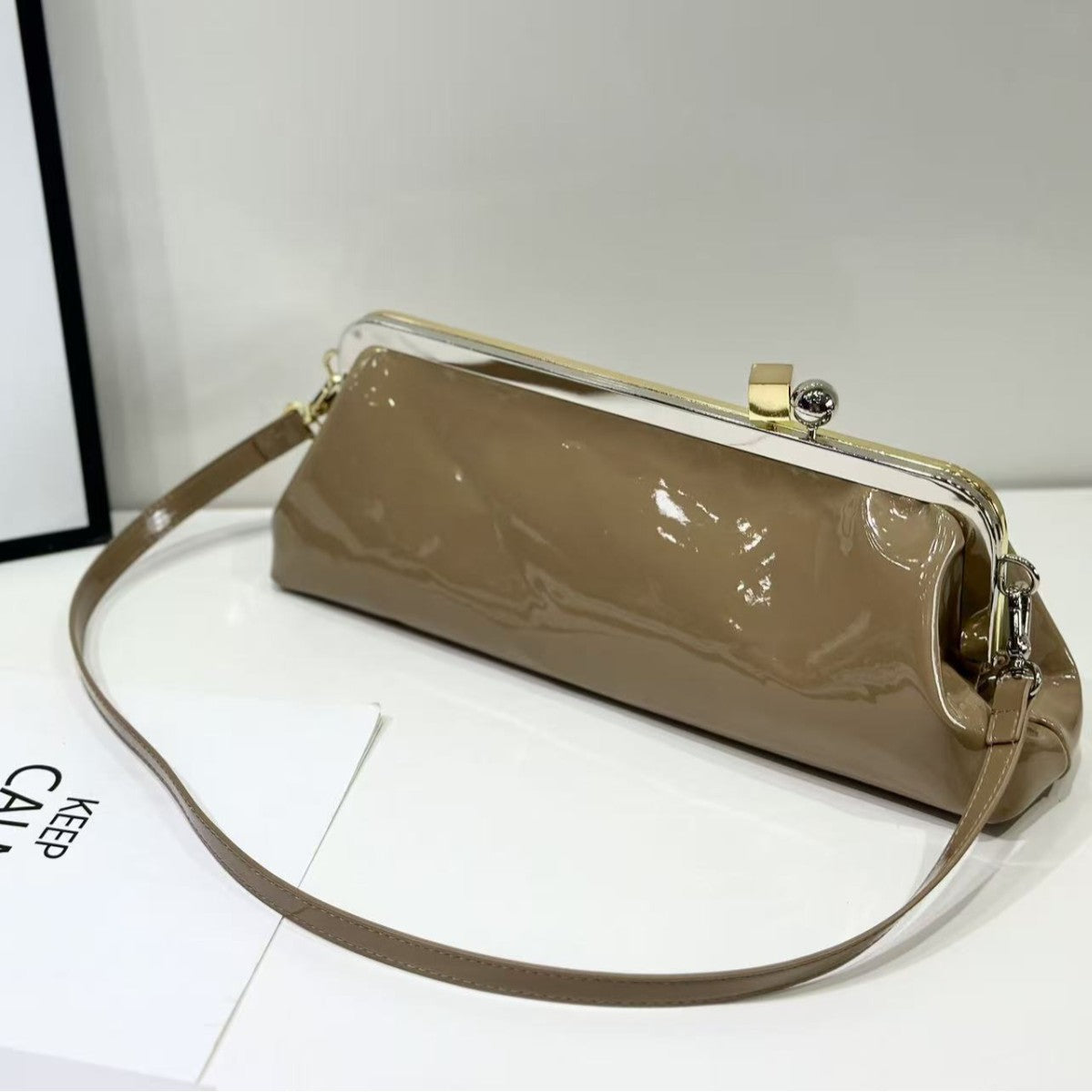 Women's Mirror Baguette Clutch Dress Garment Dinner Women's Shoulder Bag