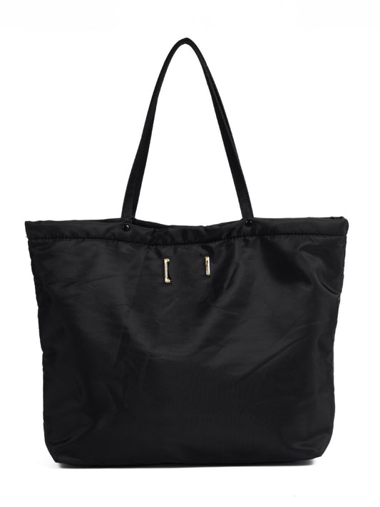 Women's Gift Portable Nylon Cloth Black Shopping Women's Handbag