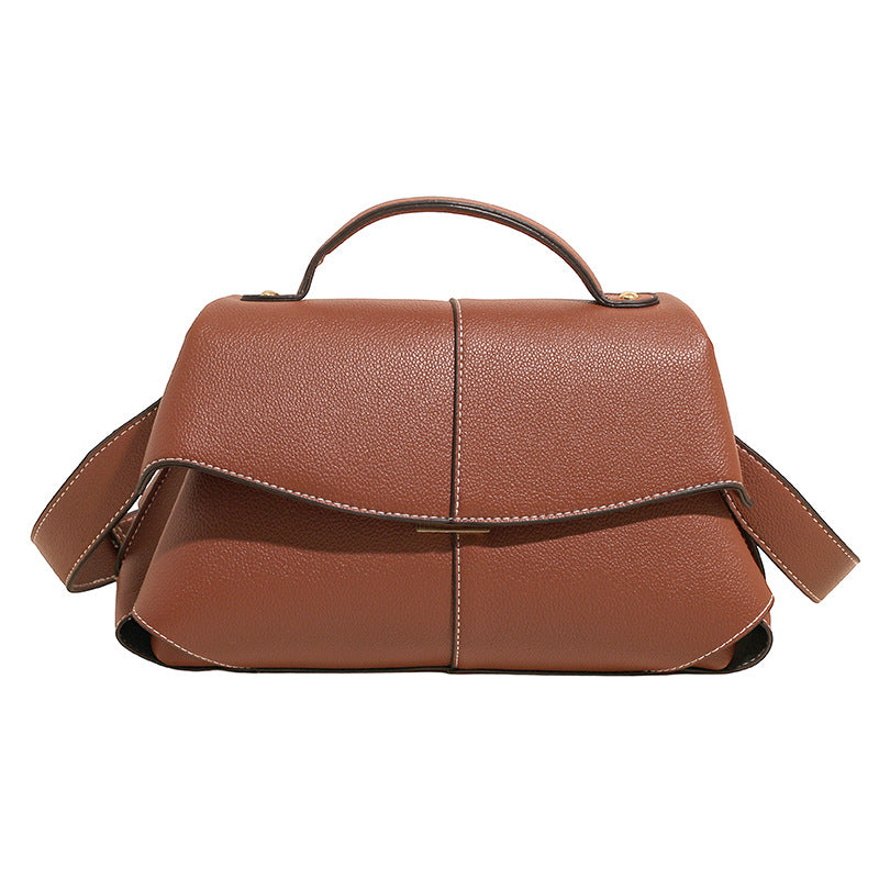 Women's Niche Smile Pleated Fashion Hand Large Bags