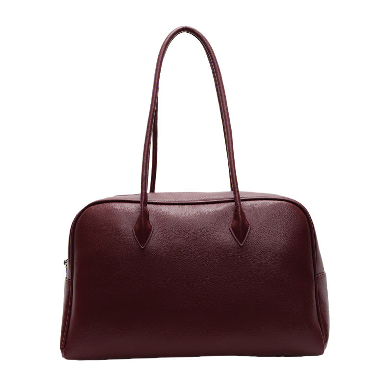 Women's Retro Simple Large Capacity Solid Color Underarm Commute Women's Shoulder Bag