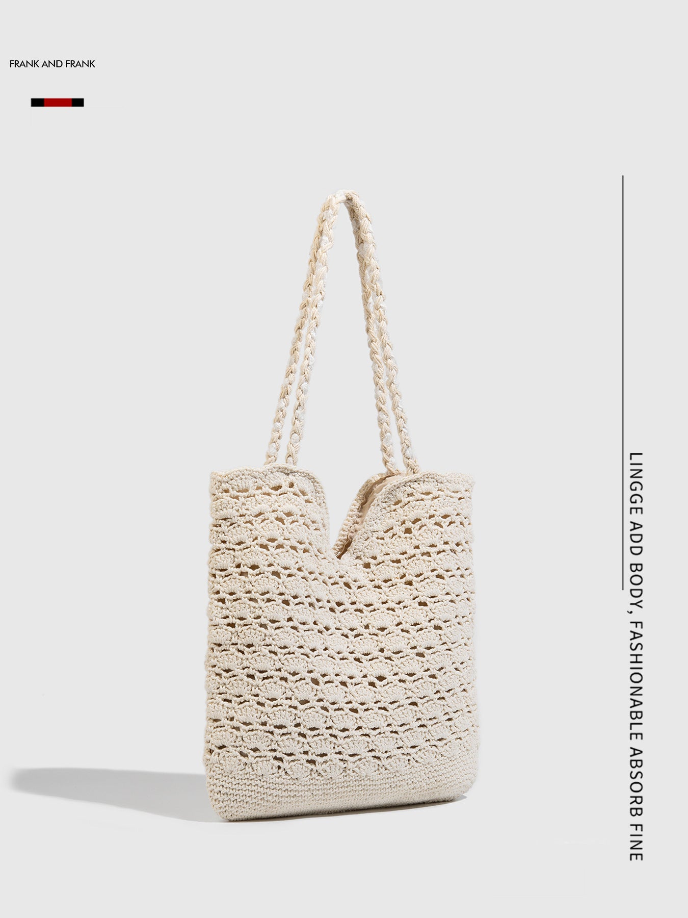 Women's Hand-woven Large Capacity Seaside Vacation Beach Cotton Tote Bag