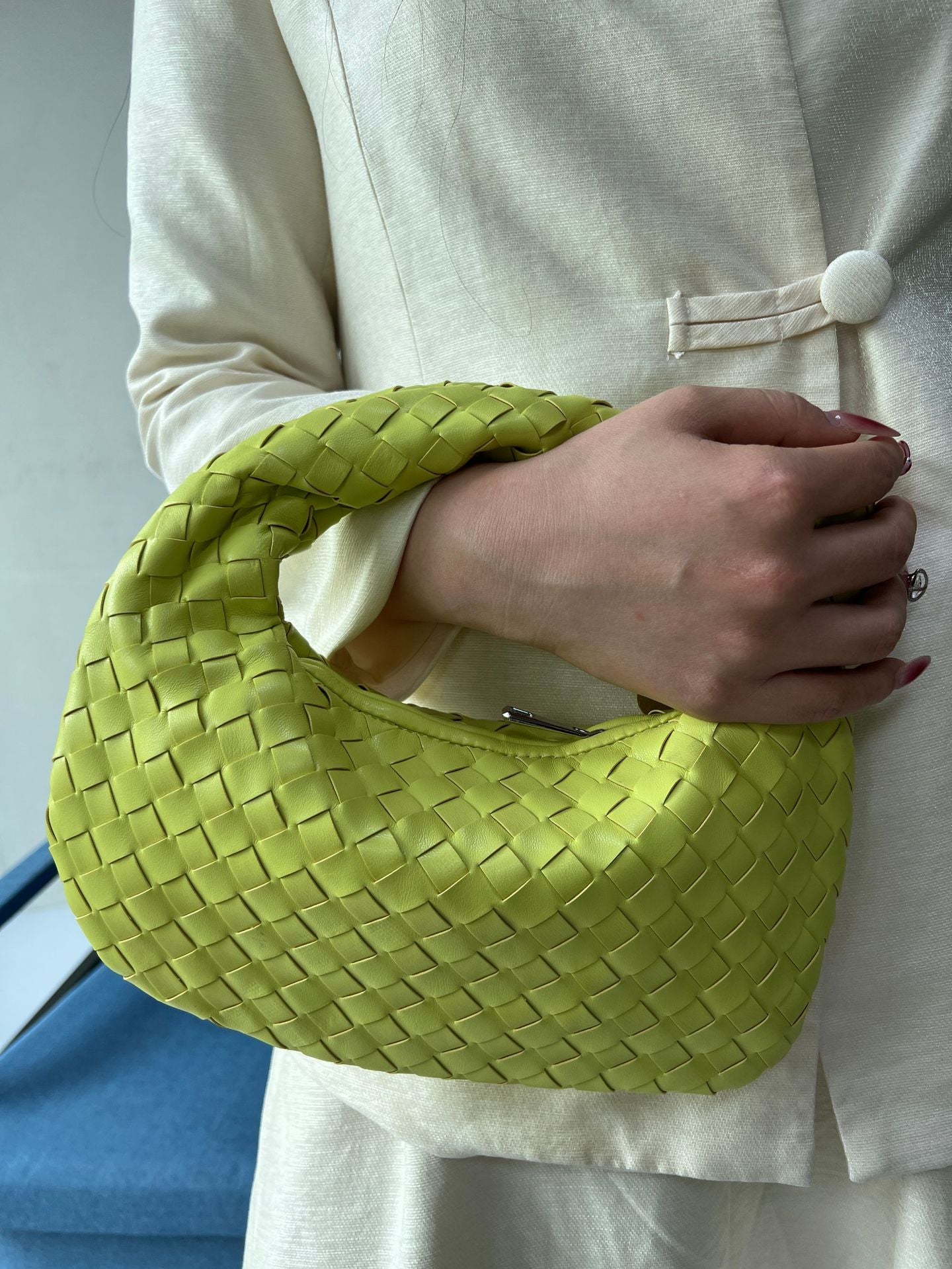 Women's Woven Popular Horn Knotted Portable Underarm Bags