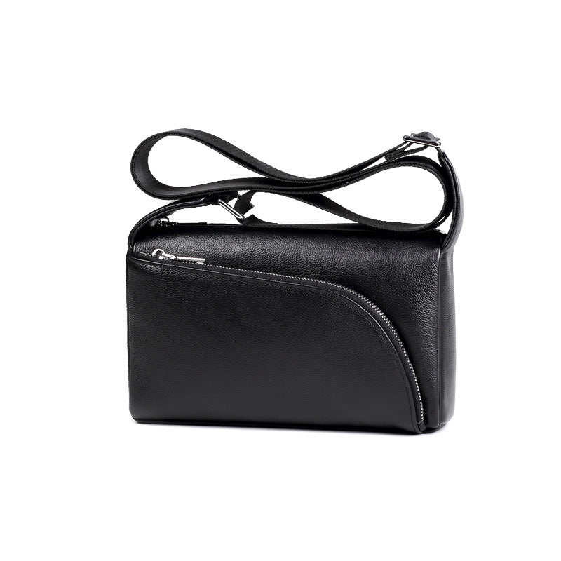 Men's Leather Unisex Korean Style Trendy First Layer Shoulder Bags