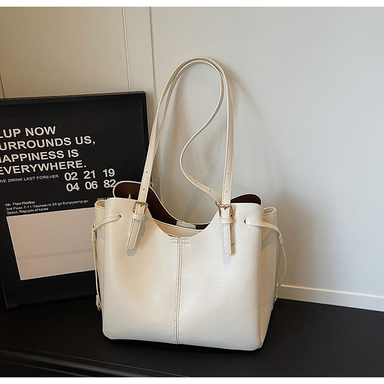 Women's Folding Big Advanced Texture Commuter Large Capacity Simple Women's Shoulder Bag