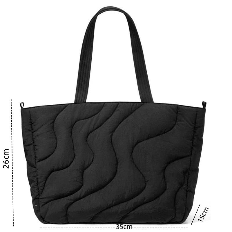 Simple Solid Color Large Capacity Totes Women's Messenger Bag