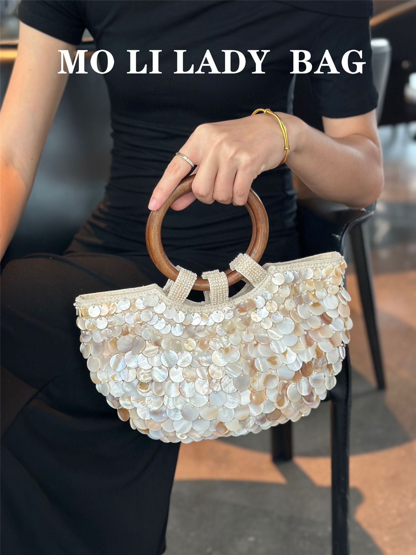 Women's High-grade Handmade Natural Shell Fairy For Niche Handbags