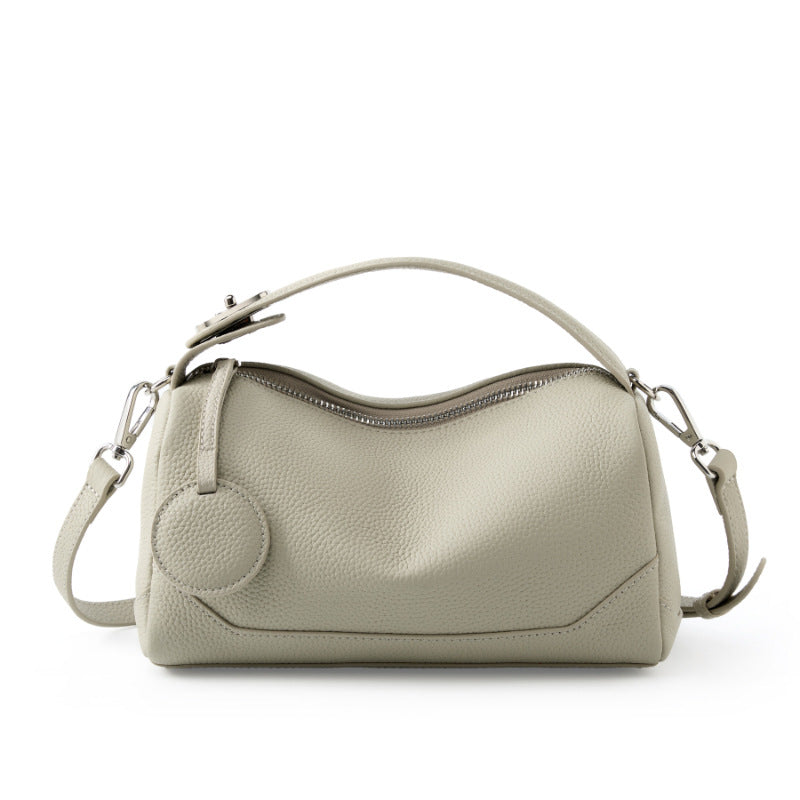 Women's First Layer Cowhide Boston Trendy Genuine Bags