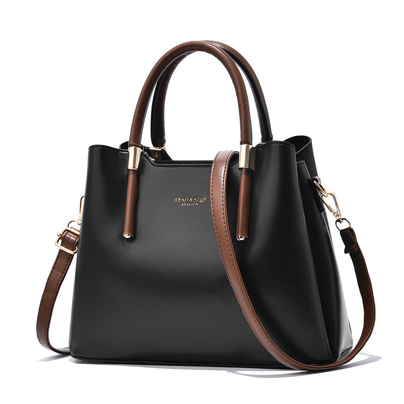 Women's Fashionable Soft Leather Large Capacity Elegant Mother Women's Handbag
