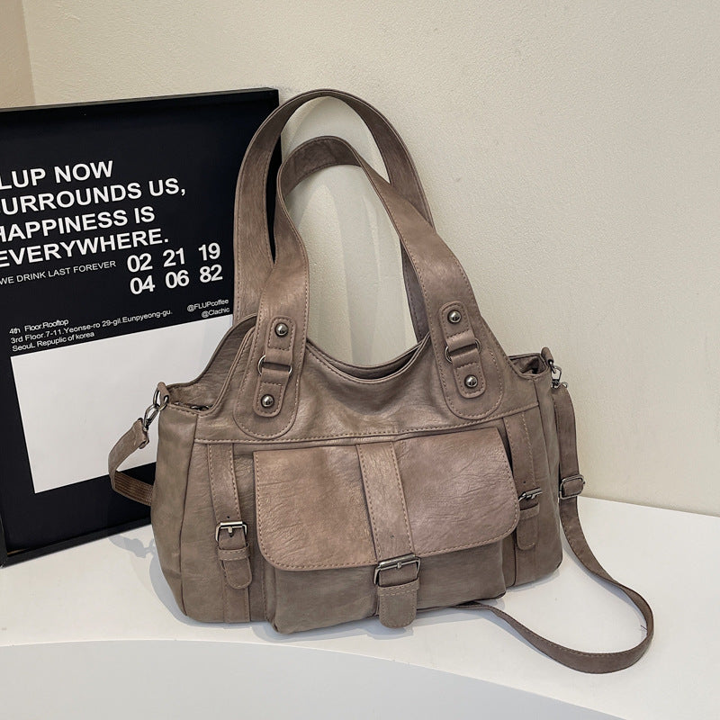 Women's Retro Simple Portable Design Commuting Women's Shoulder Bag