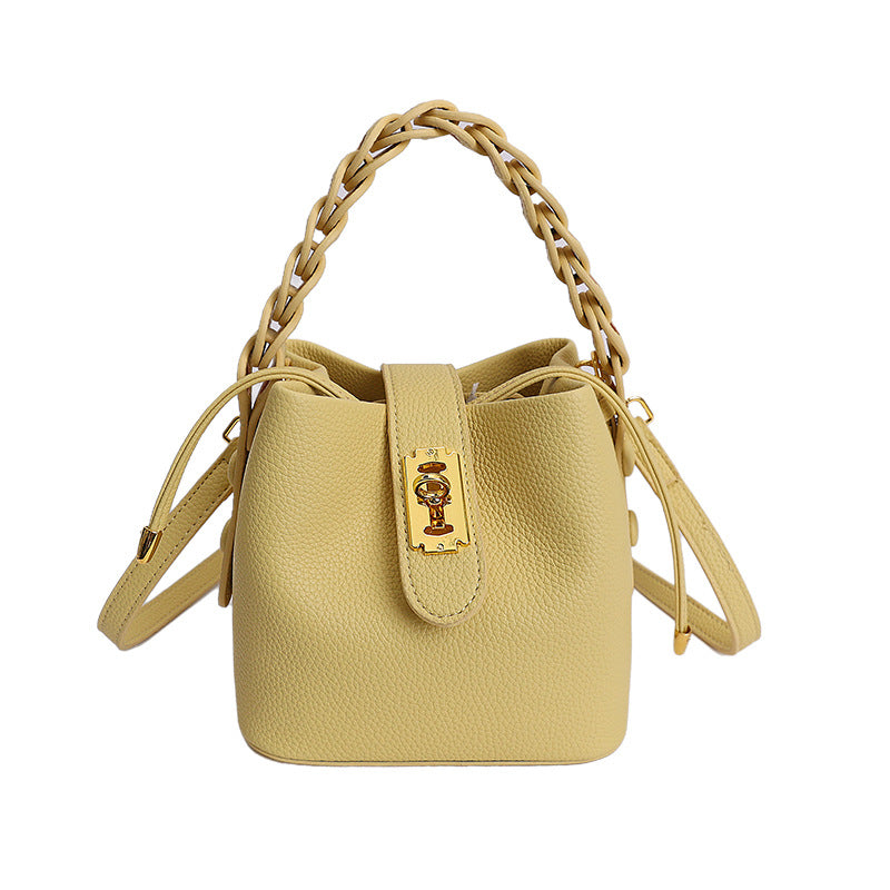 Women's Design High-grade Vegetable Basket Elegant Graceful Bucket Bag
