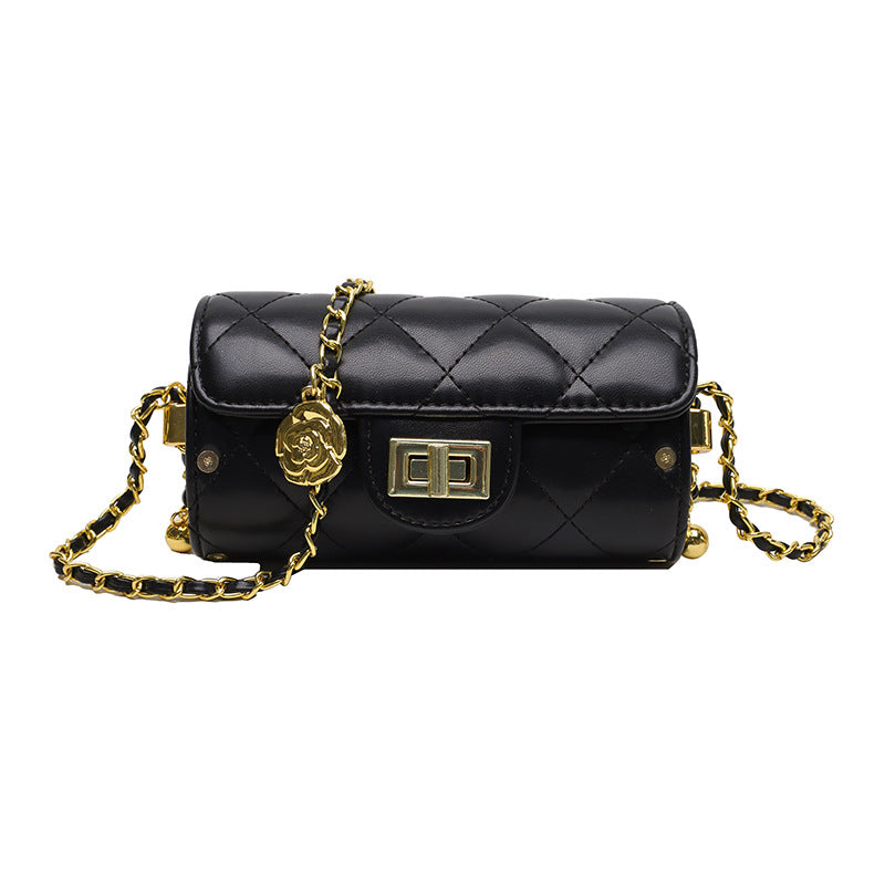 Women's Textured Western Style French Minority Rhombus Chain Personality Women's Shoulder Bag