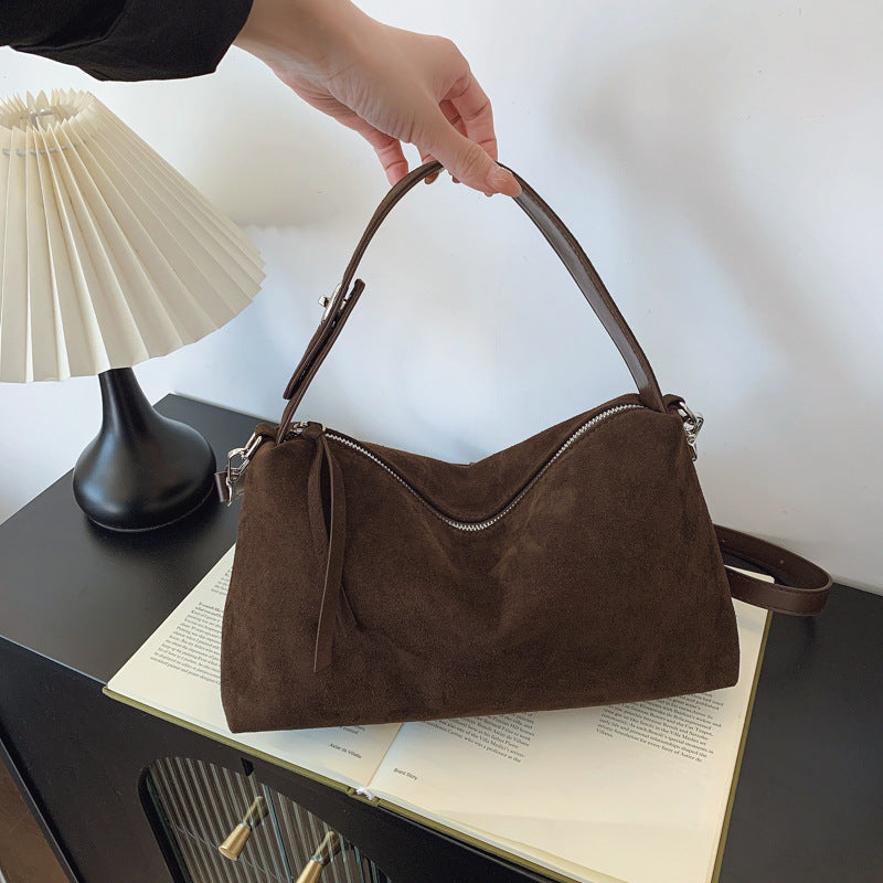 Women's Frosted Leather Underarm Korean Soft Large Women's Messenger Bag