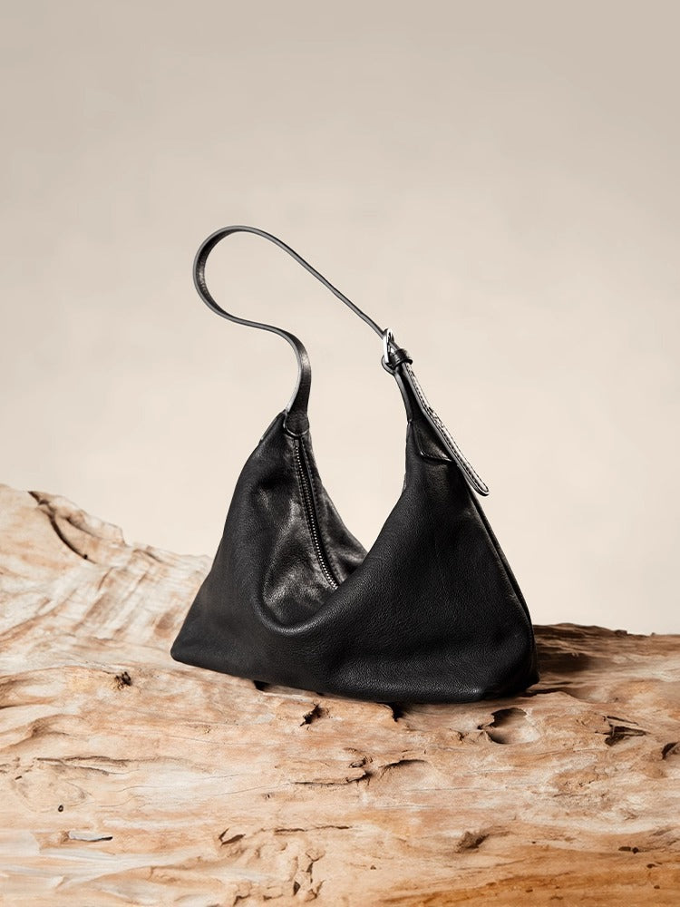 Women's Vegetable Tanning Leather Underarm Classic Simple Commuter Genuine Bags