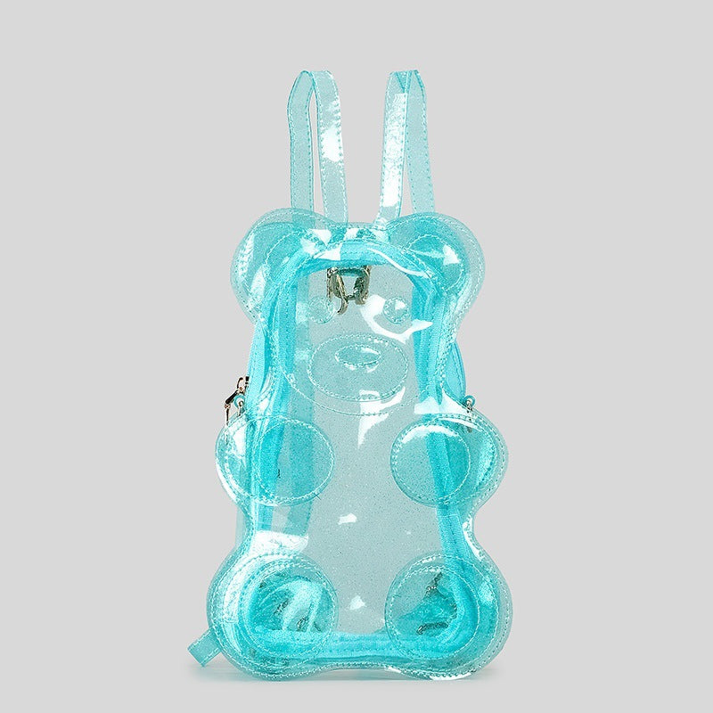 Cute Transparent Gummy Bear For Outing Women's Messenger Bag