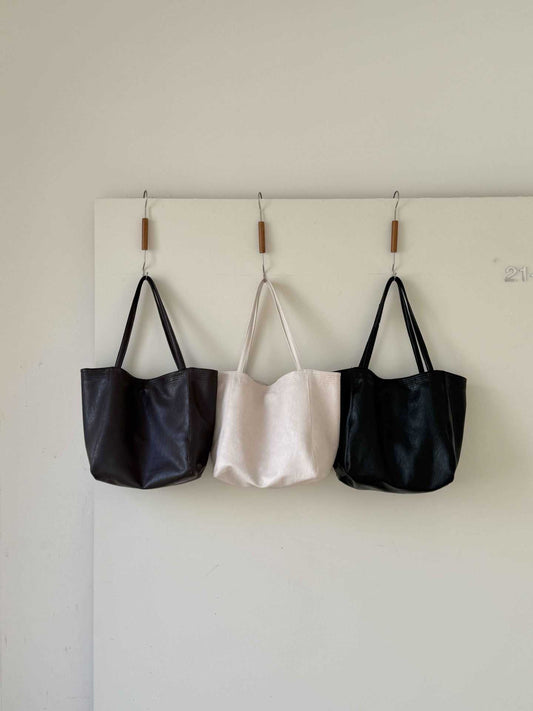 Women's Large Capacity Soft Leather Simple Female Bags