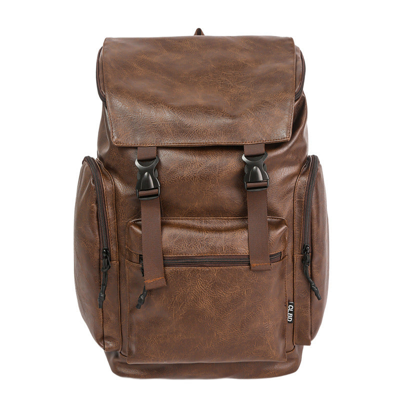 Women's & Men's Business Computer Soft Leather Fashion Commuter Large Backpacks