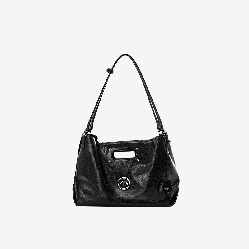 Large Capacity Commuter Cowhide Portable Soft Women's Handbag