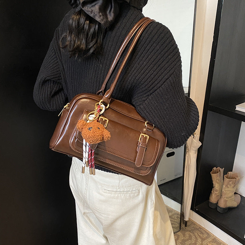 Women's South Style High Sense Pillow Retro Boston Commuter Shoulder Bags