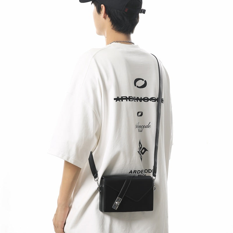 Men's Fashion Light Luxury Box Hard Shell Men's Messenger Bag
