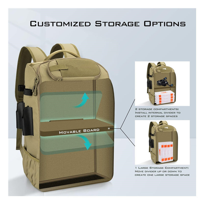 Fishing Large Capacity Line Gear Storage Sport Waist Bag, Accessory Bag