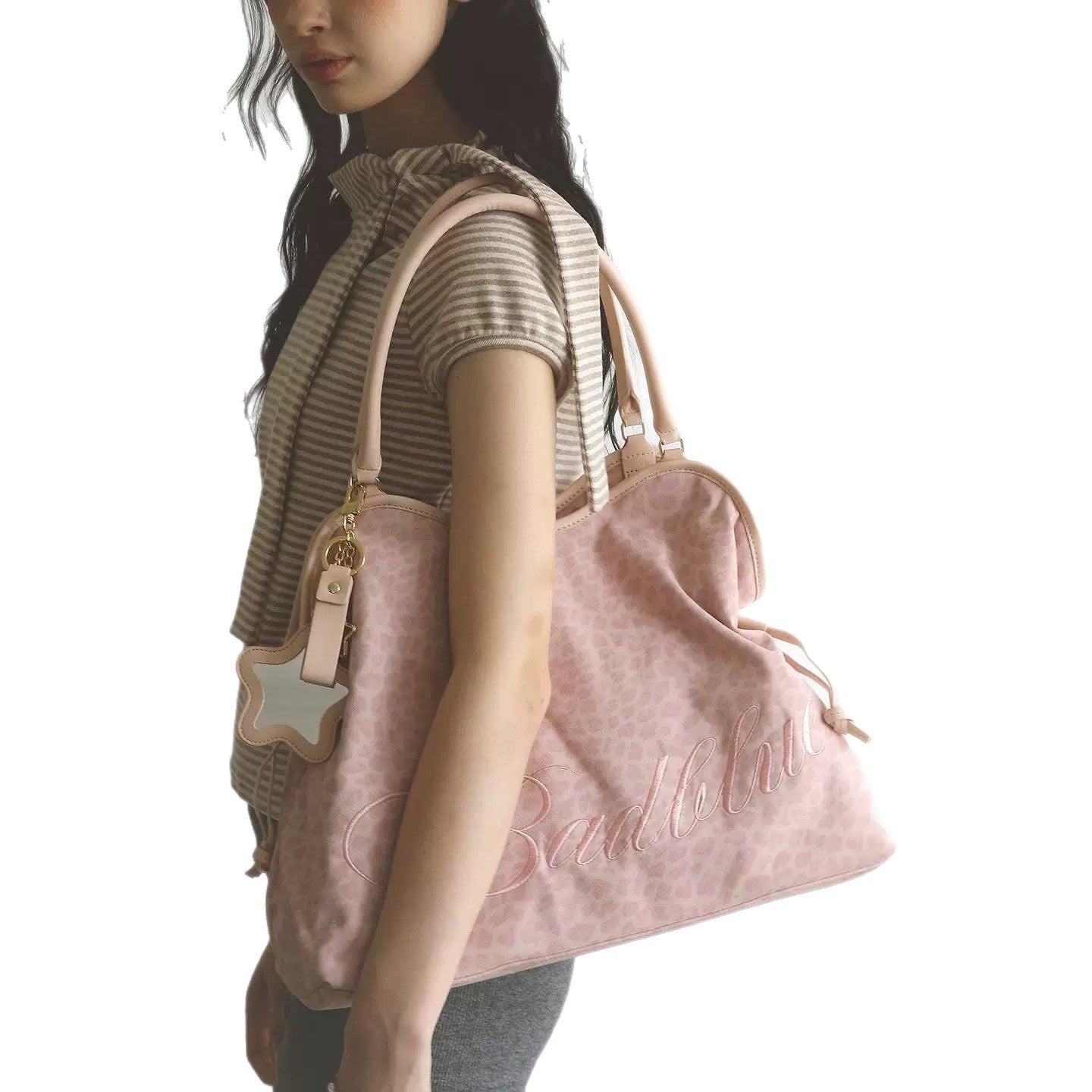 Leopard Print Dessert Millennium Cool Sweet Wind Drawstring Tote Bag