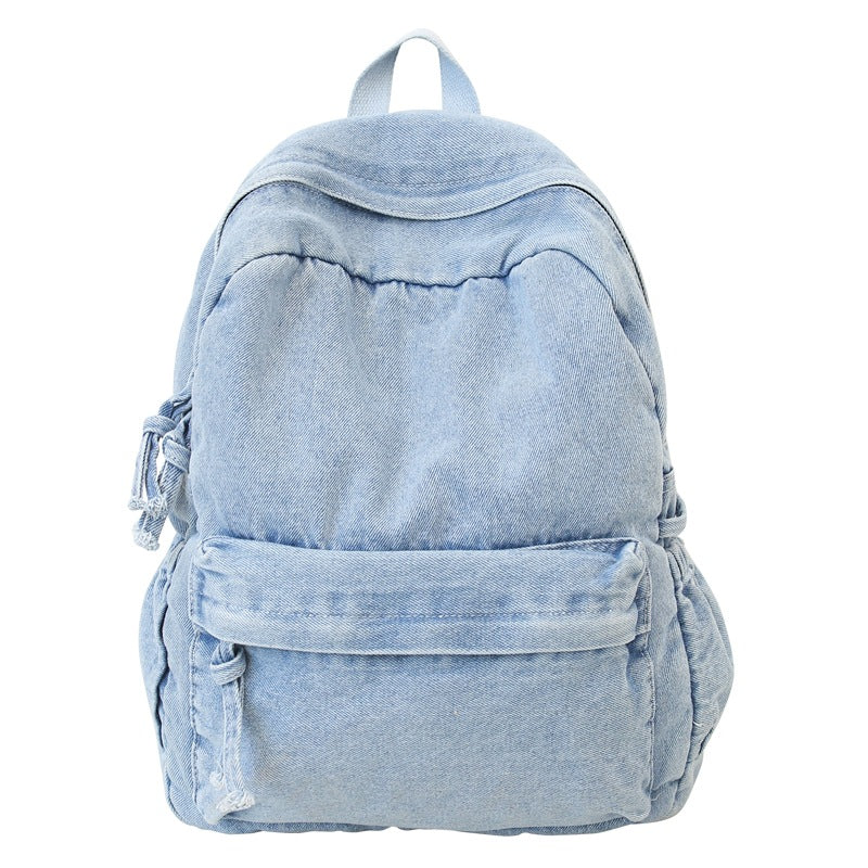 Retro Easy Matching Large Capacity Denim Female Class Camp Leisure Backpack