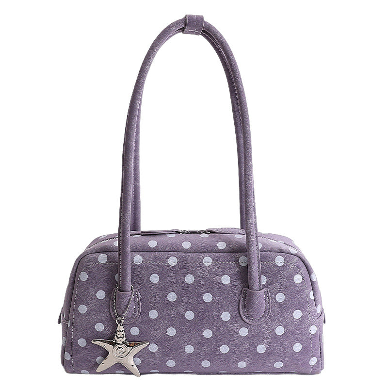 Women's Bowling Polka Dot Large Capacity Daily Commuting Underarm Bag