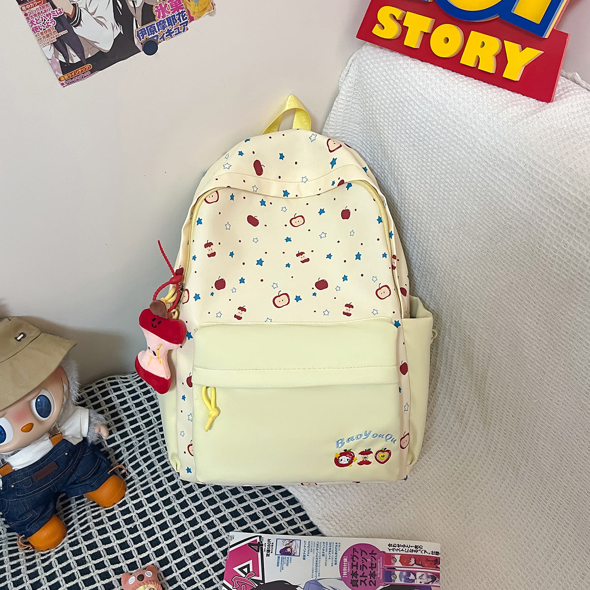 Style Good-looking Primary Secondary Lightweight Fresh Sweet Leisure Backpack