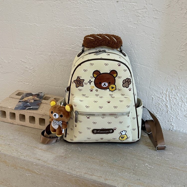 Women's Cartoon Design Cute Bear Fashion Polka Leisure Backpack