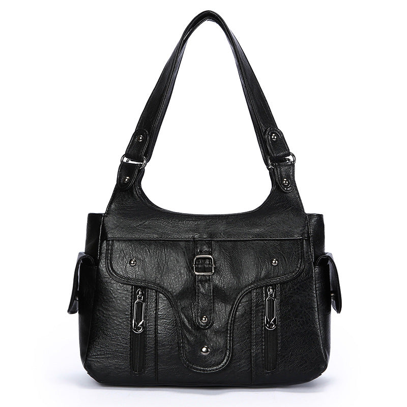 Women's Retro Large Capacity Fashion High-grade Western Handbags