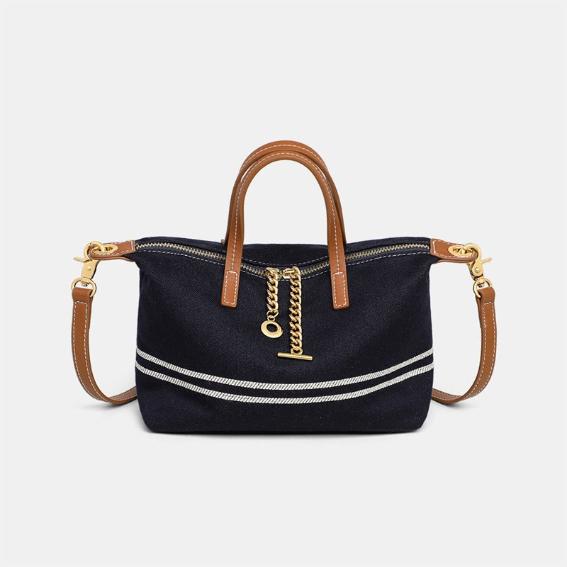 Women's Striped Denim Lightweight Light Luxury Women's Messenger Bag