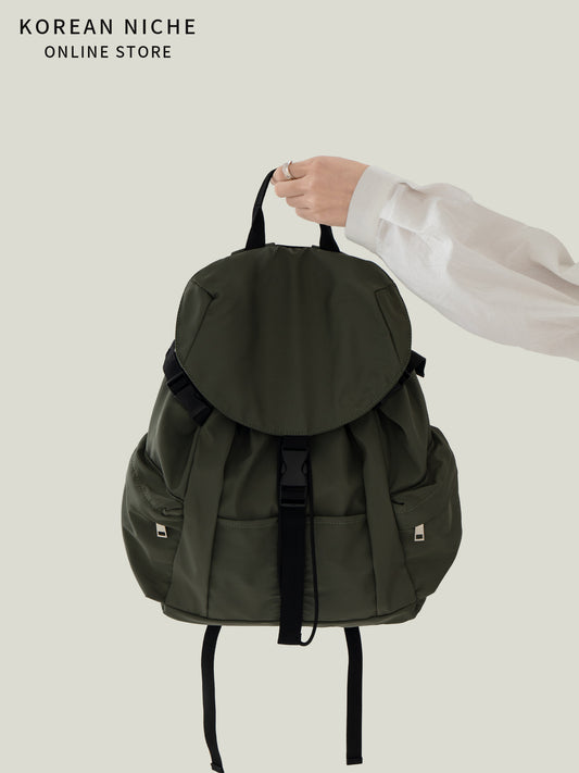 Women's Korean Style Nylon Material Portable Large Backpacks