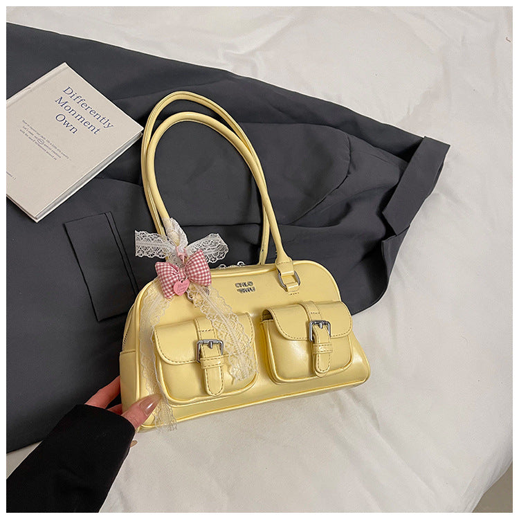 Women's Niche Retro Portable Boston Commuting Fashion Women's Shoulder Bag