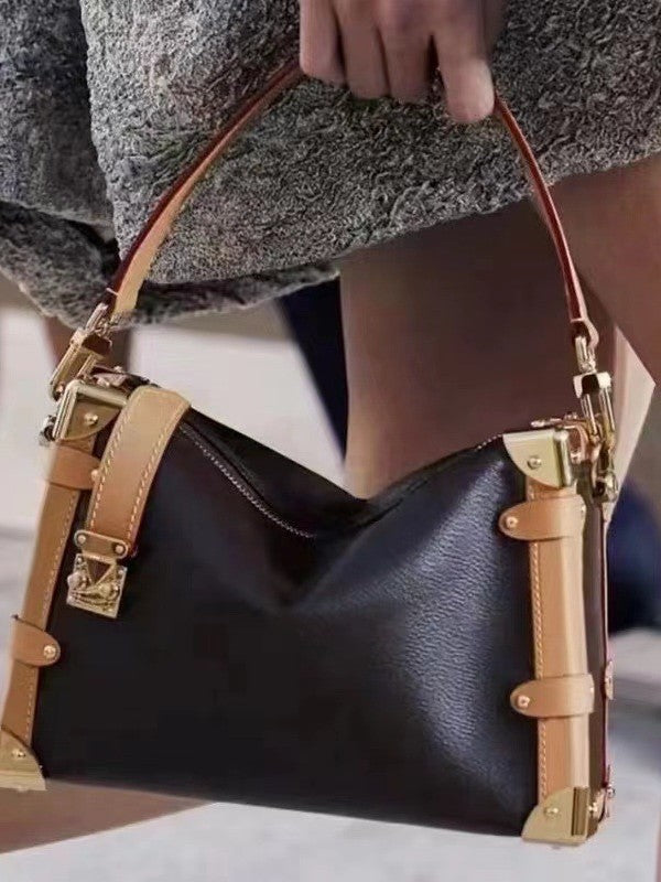 Women's Valley Ailing Presbyopic Soft Box Genuine Women's Shoulder Bag