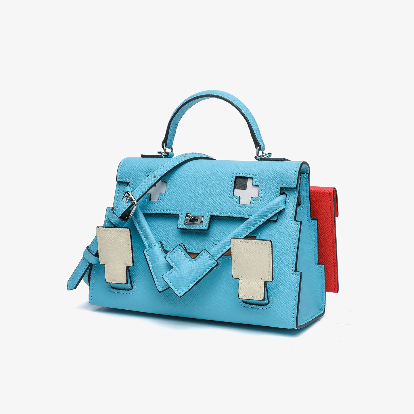 Women's Leather Mosaic Kelly Monster For Handbags