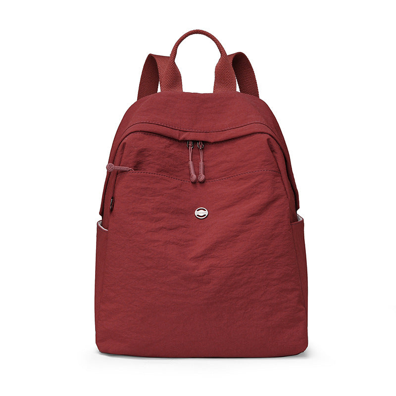 Simple Large Capacity Washed Soft Surface Go Out Travel Bags